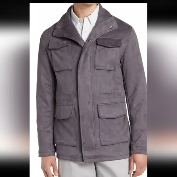 Robert Graham 4 Pockets Field Jacket Dark Gray Size L